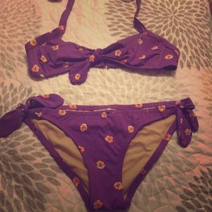 This is a purple flower bathing suit 💜